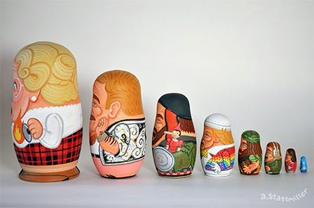 Andy Stattmiller Robin Williams Nesting Dolls