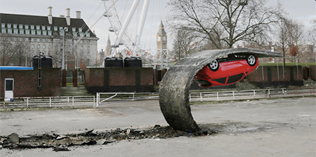 Upside Down Car Illusion