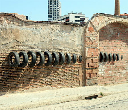 Used Tire Street Art