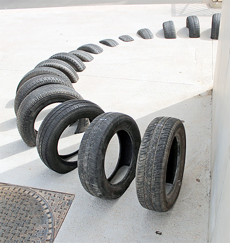 Recycled Tires Street Art