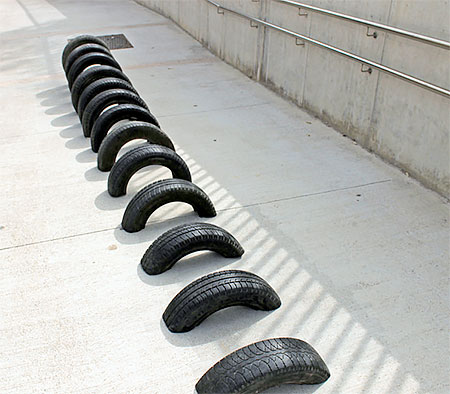 Tire Art Installation