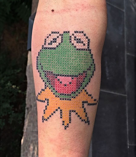 Cross-Stitch Tattoo by Eva Krbdk