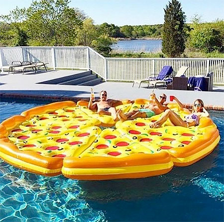 Inflatable Pizza Slice Swimming Pool Float