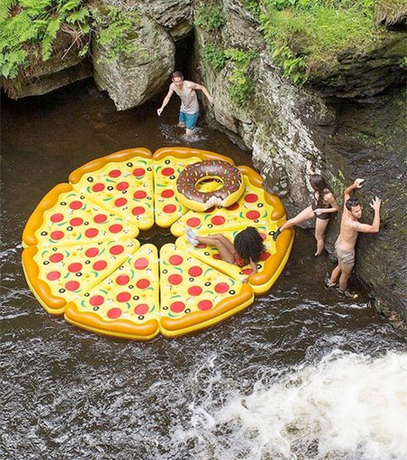 Inflatable Pizza Pool Float