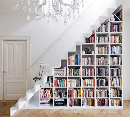 Marc Koehler Architects Bookshelf Staircase