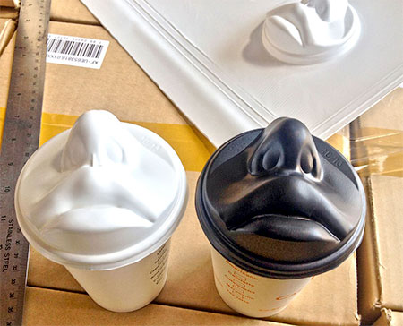 Human Face Coffee Lid