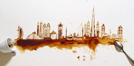 Spilled Coffee Art