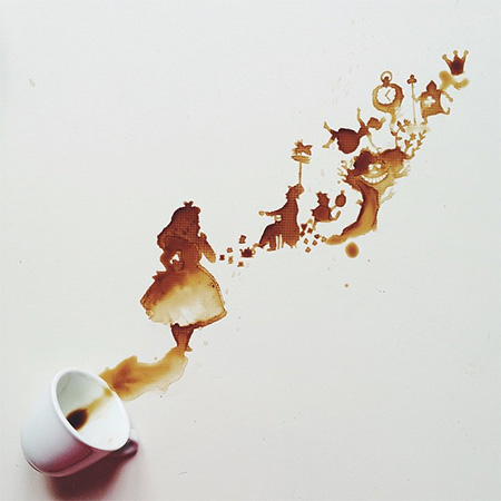 Spilled Coffee Art by Giulia Bernardelli