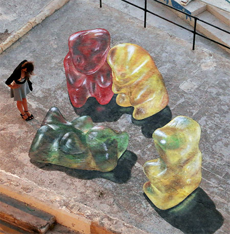 Gummy Bear Street Art