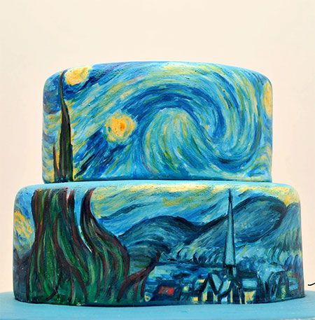 Starry Night Cake