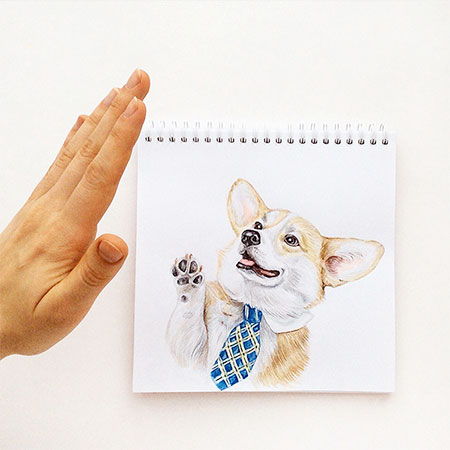 Interactive Dog Illustration