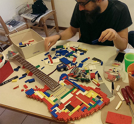 Guitar Made of LEGO