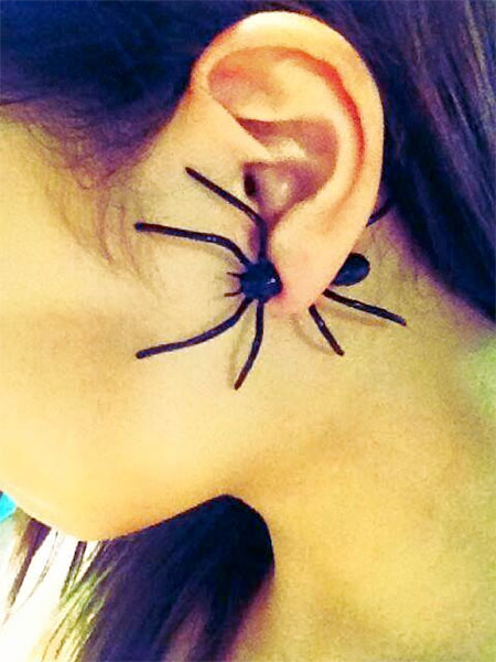 Double M Spider Earrings