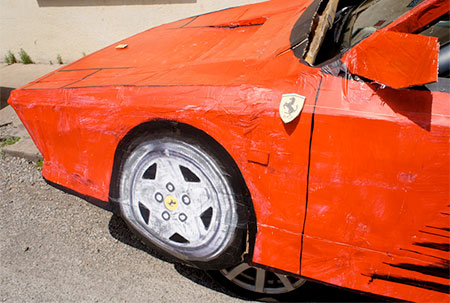 Cardboard Ferrari Halloween Costume