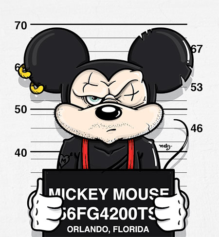 Mebz Art Disney Mugshots