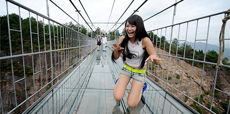 Transparent Glass Bridge