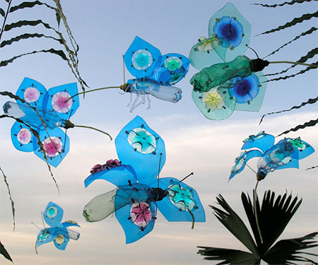 Recycled Plastic Bottle Sculpture