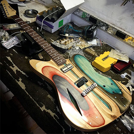 Broken Skateboard Guitar