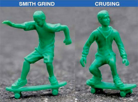 Green Toy Skateboarders