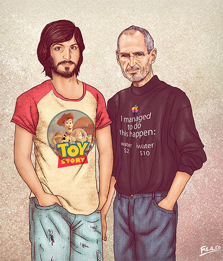 Young and Old Steve Jobs