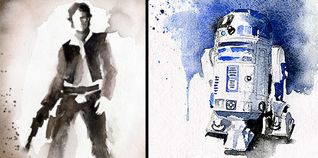 Star Wars Watercolor Paintings