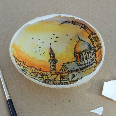 Art on Eggshells by Sureyya Noyan