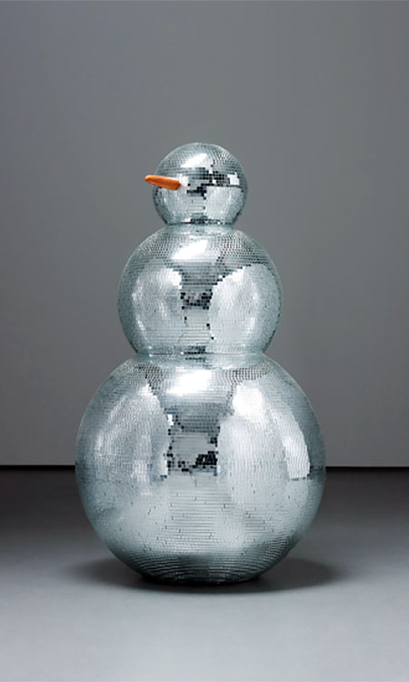 Snowmen Made of Disco Balls