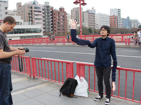 Japanese Man Selfie Stick