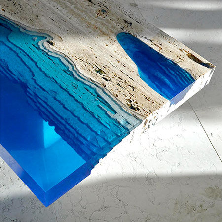 Glass Lagoon Tables