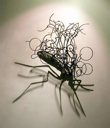 Larry Kagan Steel Wire Shadow Art