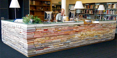 Desk Made of Books