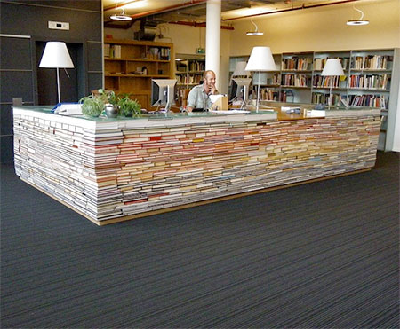 Desk Made out of Books