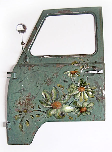 Embroidered Car Door