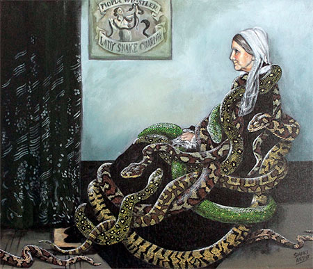 Bill Flowers Snake Art