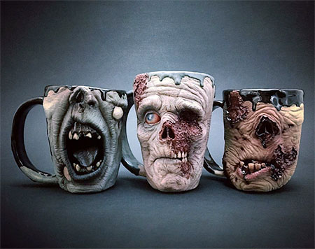 Zombie Head Mugs