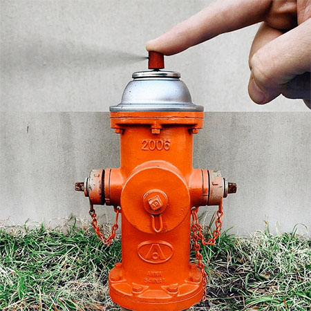 Spray Paint Fire Hydrant