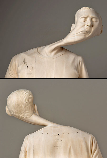 Paul Kaptein Distorted Wooden Sculptures