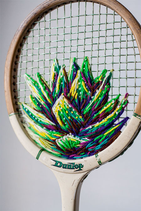 Embroidered Tennis Racquets