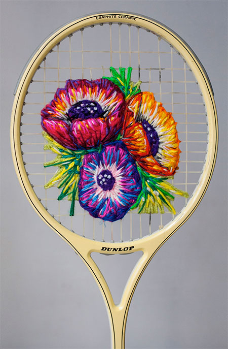 Embroidered Tennis Racket