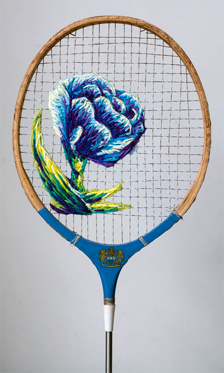 Embroidered Badminton Racquets