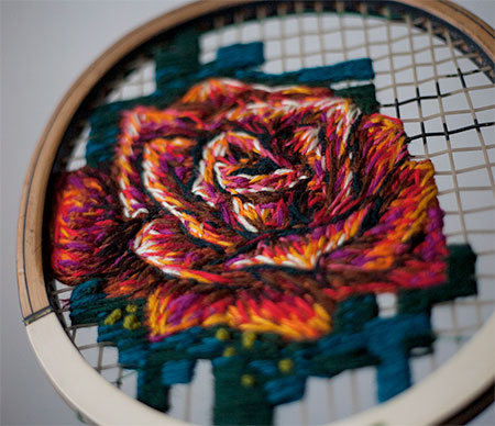 Embroidered Racquet