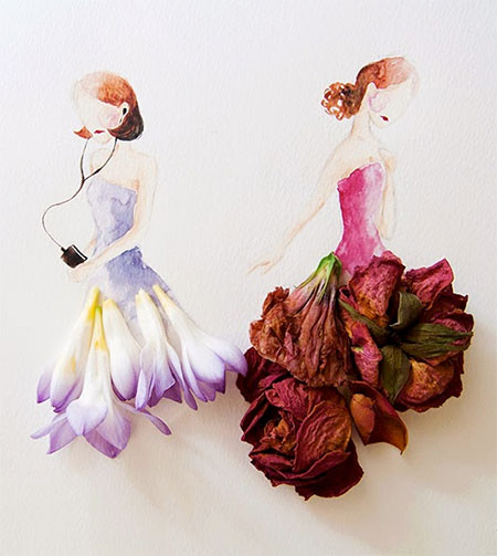 Lim Zhi Wei Flower Dresses