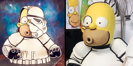 Homer Stormtrooper Cake