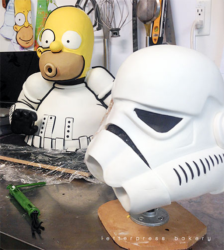 Homer Simpson Star Wars Cake