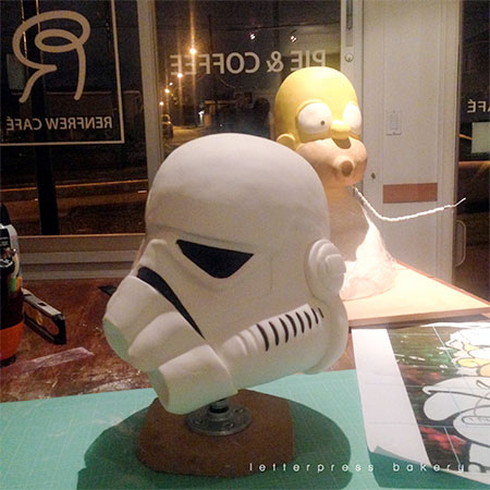 Homer Simpson Stormtrooper Cake