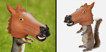 Horse Head Squirrel Feeder