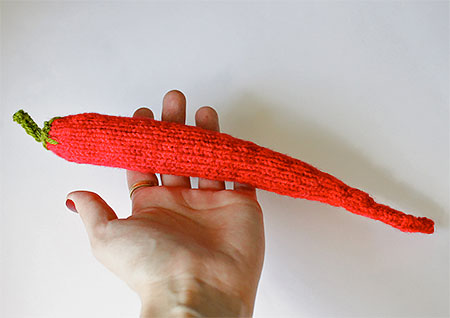 Knitted Chili Pepper