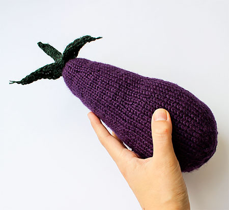 Knitted Eggplant