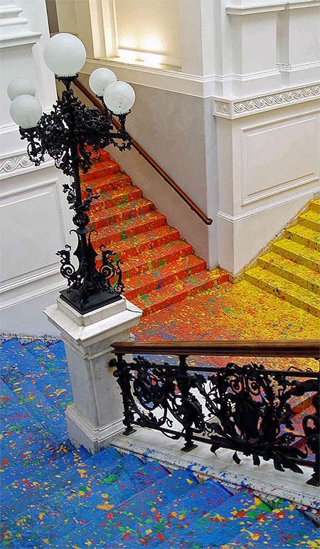 Leon Tarasewicz Painted Staircase