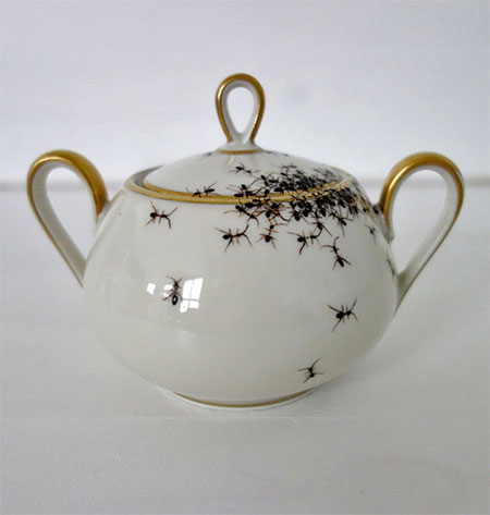 Porcelain Covered with Painted Ants